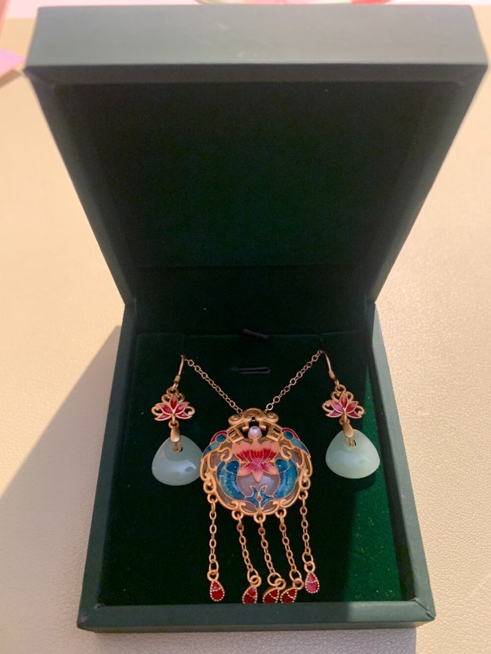 Necklace and Earring Set- Chinese Ethnic Style